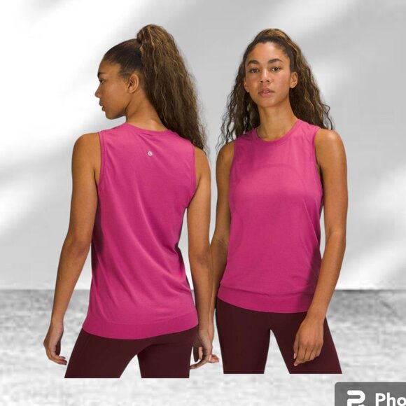 Lululemon Swiftly Breathe Muscle Tank Pink Lychee - Picture 1 of 13